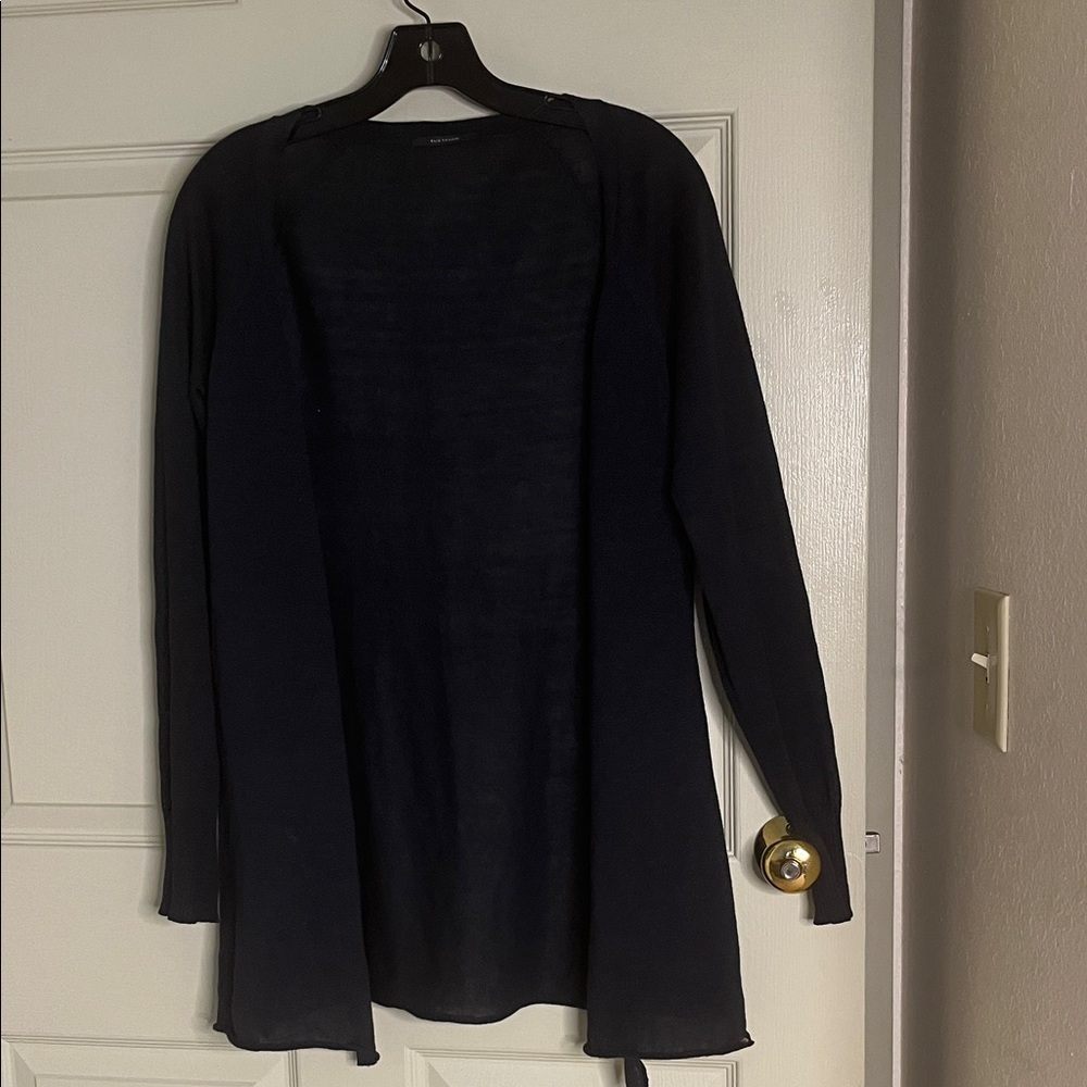 Elie Tahari Navy Blue linen Cardigan